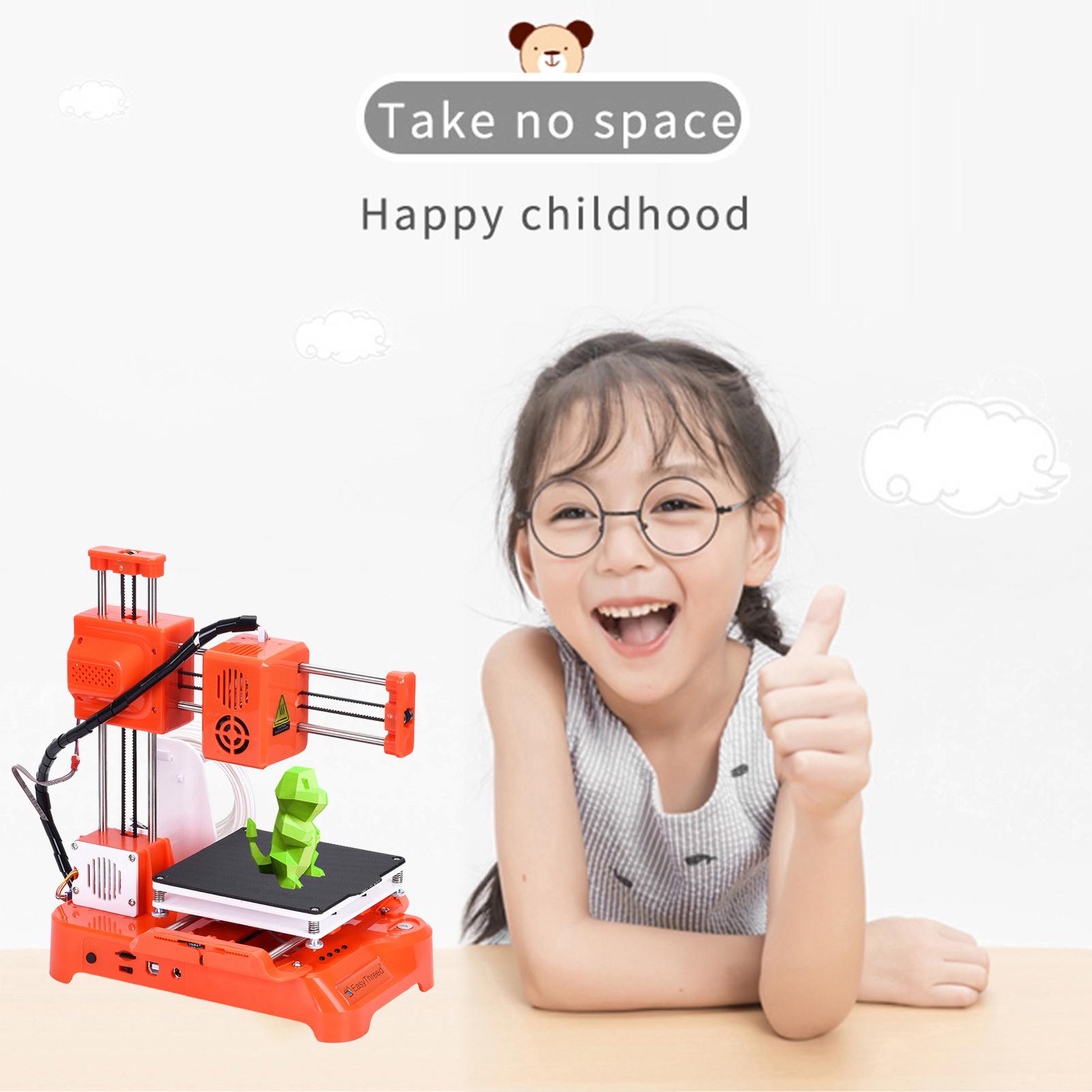 

3D-принтер для детей Мини настольный 3D-принтер 100x100x100 мм Размер печати Без подогреваемой платформы Печать OneKey K7-BR