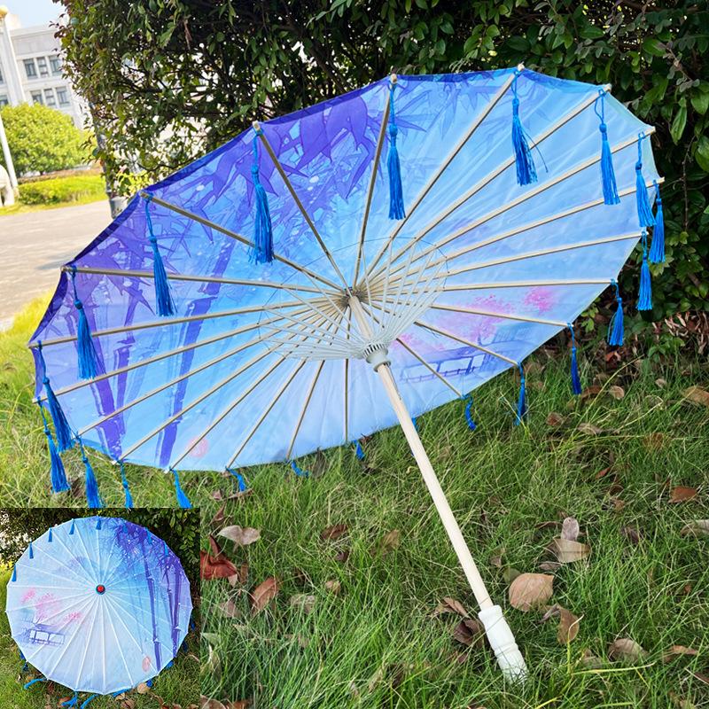 Parapluie en Papier Huilé Style Antique Chinois 82cm Parapluie Décoratif Multicolore pour Enfants Parapluie pour Costumes Photographie