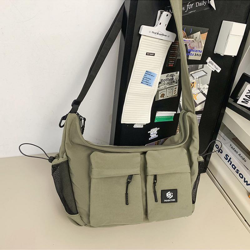 

Модная сумка-мессенджер унисекс через плечо: Большая вместимость, легкий, идеально подходит для спецодежды зелёный