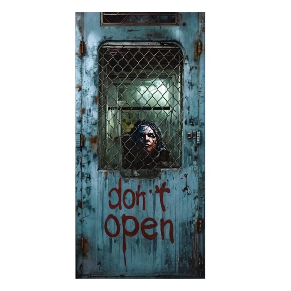 Funny Santa Door Cover 2025 Christmas Decoration Outdoor Porch Decorative Supplies Background Banner Halloween Decors 2026 New