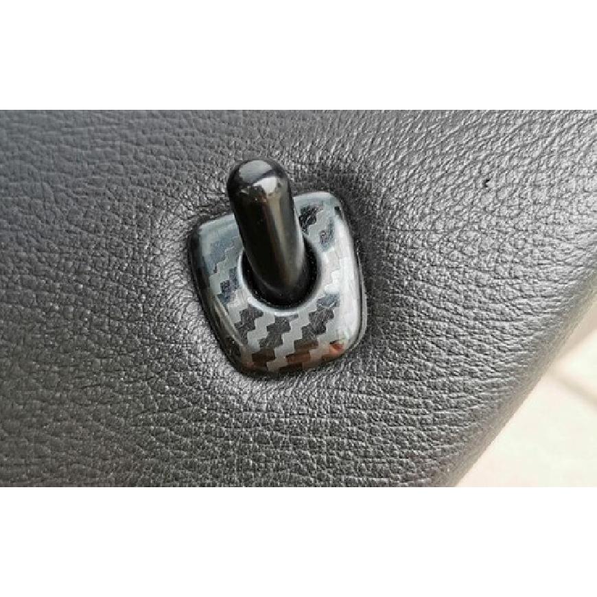 For BMW X5 E70 2008-2013 Carbon Fiber Steel Inner Door Lock Down Bolt Ring Trim
