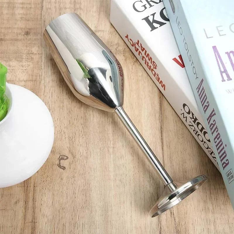 Neuer sturzsicherer europäischer Hausbar 304 Edelstahl Champagnerkelch kreativer Cocktail Metallkelch Bar Weinglas