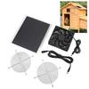 Solar Panel Fan 10W Exhaust Fan Dual Layer Metal Shell Coated Panel Long Cable Vent Fan for Greenhouse Coops RVs Pet House