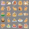 50 Pcs Cute Capybara Stickers for Water Bottles Laptop Guitar Luggage Bike