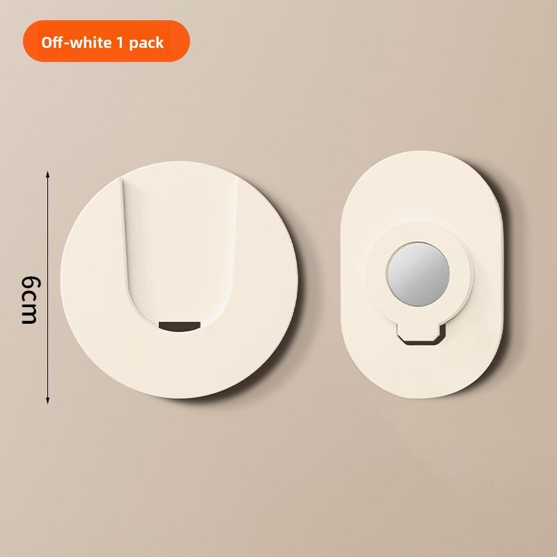 

Настенное хранилище для роутера с магнитным отверстием для крепления, без отверстий, с системой розеток и крючков бежевый