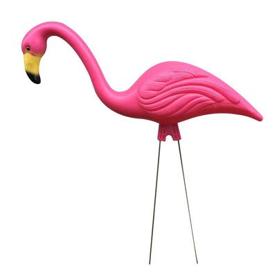 Pink Flamingo Lawn Statue Realistic Garden Decor Plastic Figurine Ornament for Yard and Balcony