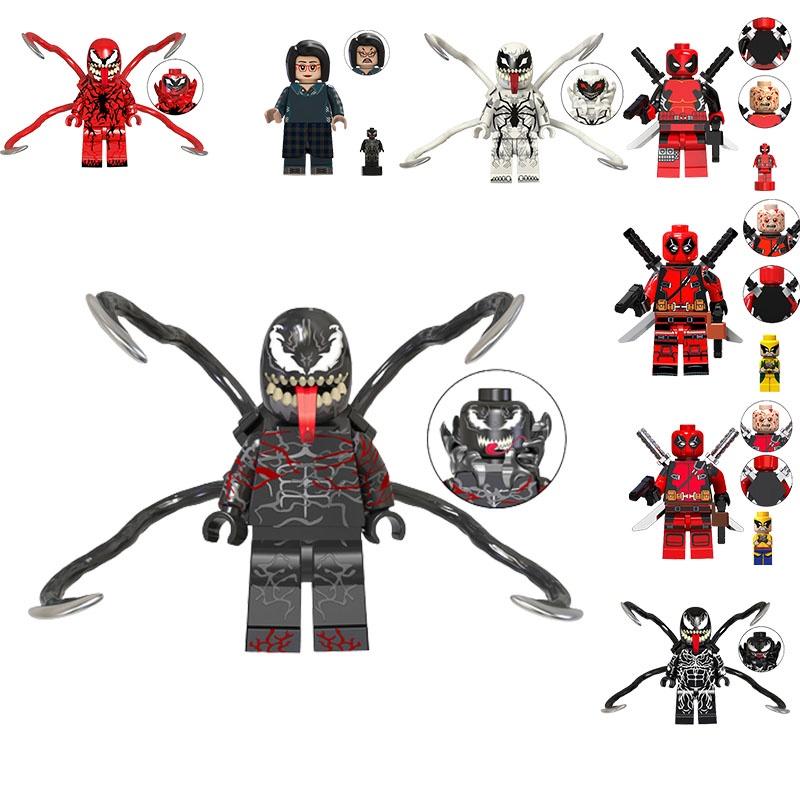 Tv6203 Children's Building Blocks Toy Venom Serum Deadpool Mini Figure Bag Packaging