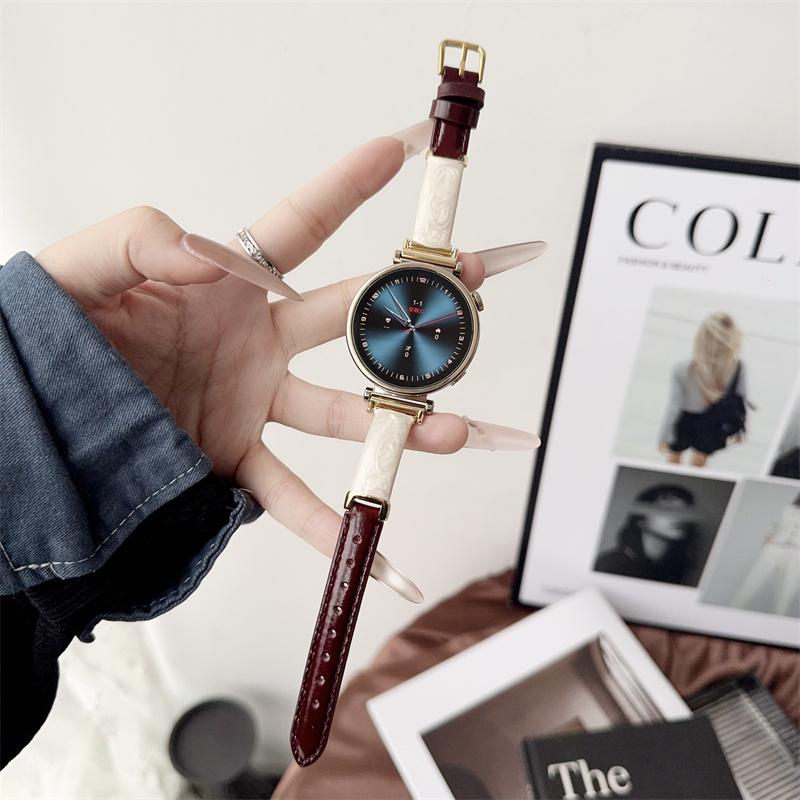 Dressy Leather Strap for 18mm 20mm 22mm huawei watch GT6 41MM xiaomi oppo Slim Genuine Leather Band Bracelet for huawei watch Fit Fit2 Fit3 Fit4 band