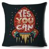 Motivational Quote Cushion Cover Inspirational Lettering Design Decorative Pillow Case Living Room Bedroom Sofa Home Decor