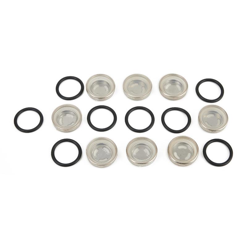 Replacement 8pcs 18mm Motorcycle Brake Master Cylinder Sight Glass with Gaskets for Efficient Brake Fluid Sealing