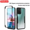 360 Full Body Front+Back Clear Case Shelluxe For Xiaomi Redmi Note 10S 10T 10 Pro Max Note10 Note10S Silicone Double Sided Cover