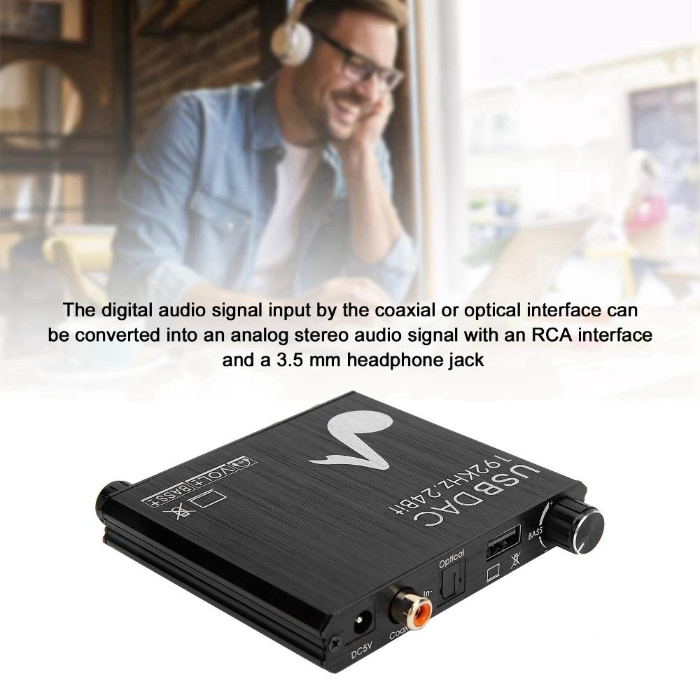 Coaxial Optical Audio AY107 DAC Converter 3.5mm Jack RCA Converter  Stereo Equipment