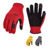 Mechanic Work Gloves with Reinforced Smartphone Synthetic Work Site Work Regular Maintenance Emergency Gloves Red Gray [Vgo...] 3-Pack Pads,
