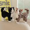 25CM Simulation Cat Doll Stuffed Animal Lifelike Pet Cat Toys Home Ornament Holiday Surprise Gift
