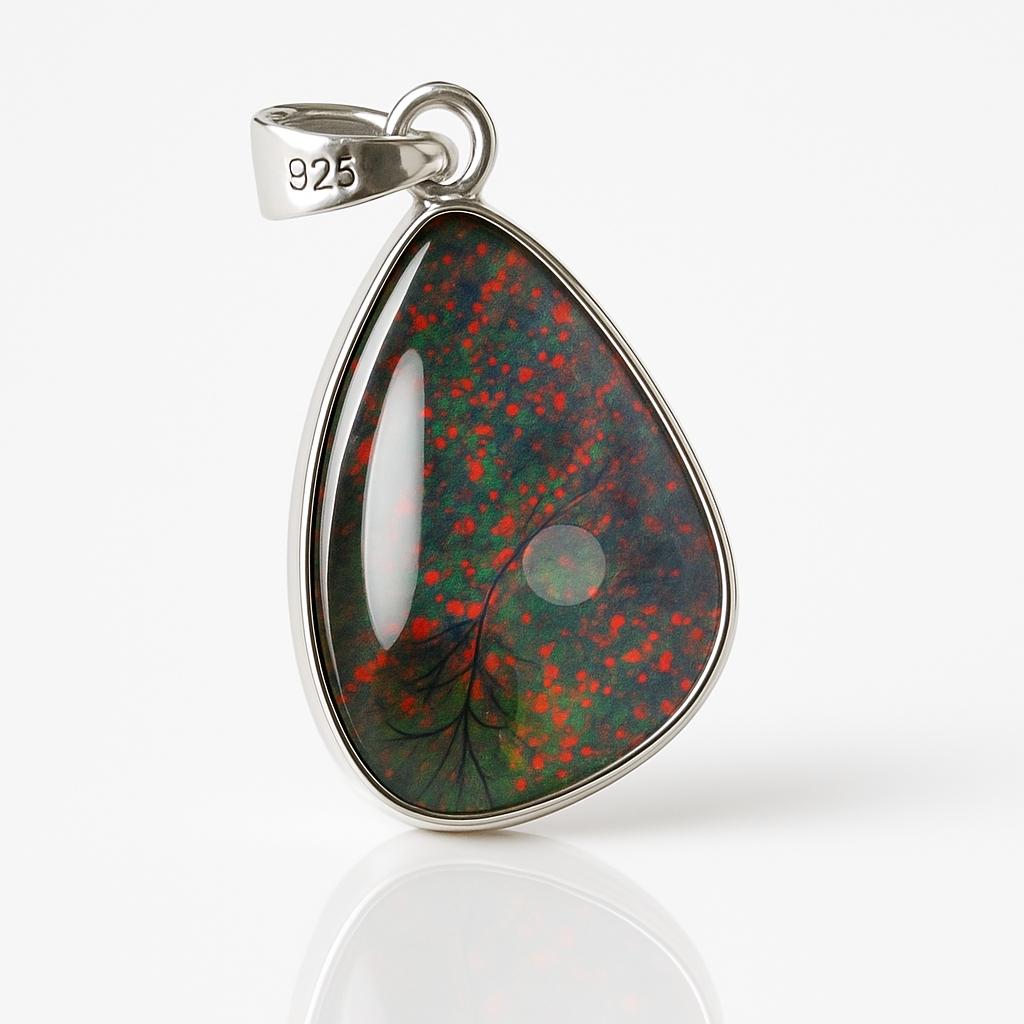 Natural Multicolor Fancy Pendant 22.6 ct 925 Sterling Silver Jewelry Gemstone Jewelry Gift