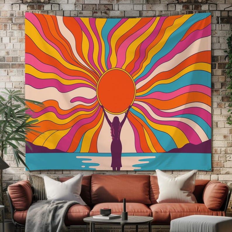 Bohemian style tapestry 75x100 чёрный