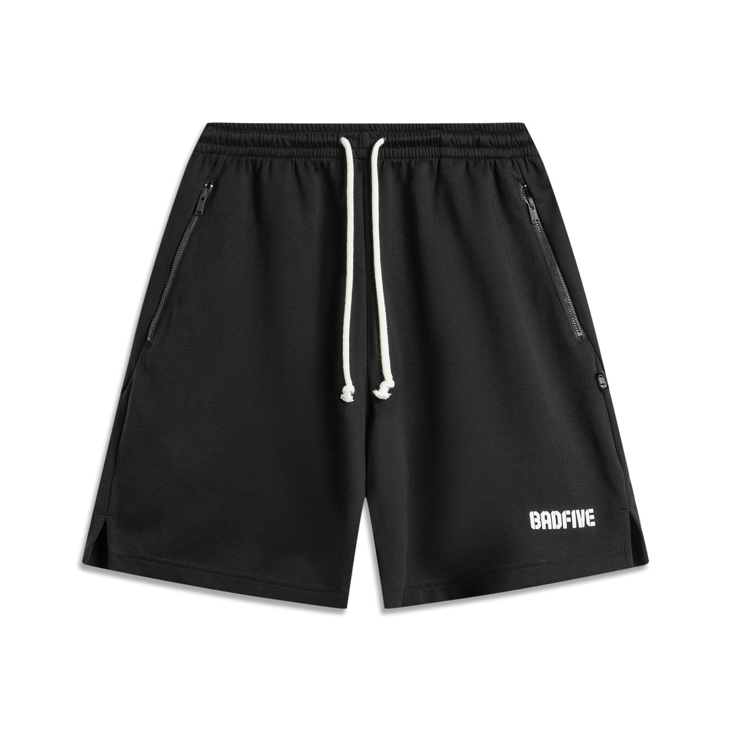 

Li-Ning Anti-Five Series Sport Minimalist Lace-Up Loose Letter Casual Shorts Men shorts Black AKSV033-2 S