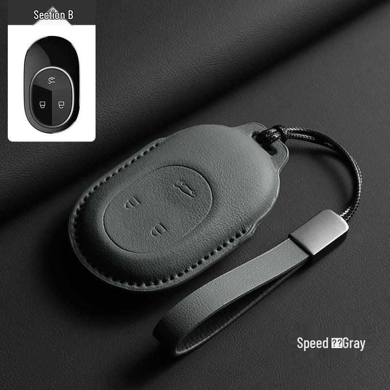 NIO ES6/EC6/ET5/ES8/ET7/ES7/EC7 Brown Key Cover and Buckle (2023 Model)