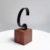 Supporto per Orologi in Legno di Noce Fatto a Mano Elegante Supporto Espositore per Orologi a Forma di C Portaoggetti per Orologi da Casa e Negozio
