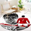CR7 Round Area Rug,Carpet Rug for Living Room Bedroom Sofa Playroom Decor,Non-slip Floor Mat