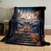 Heavenly Path with Three CrossesFlannel Blanket for Bedroom, Living Room, Sofa, and Nap