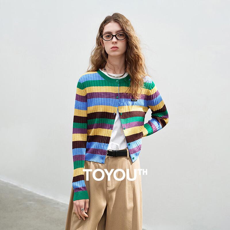 Chuyu Women s Striped Linen-Feel Knitted Top