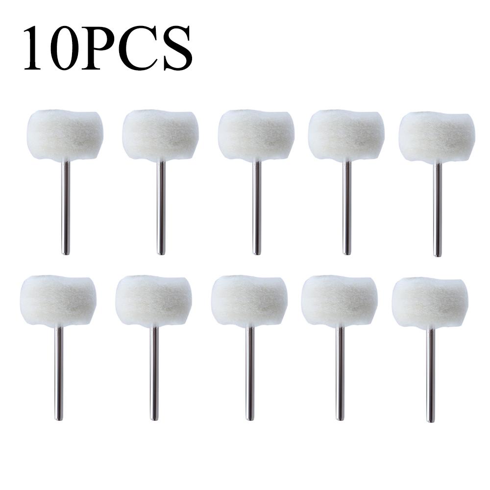 

1-10 шт. 3 мм хвостовик хлопковая нить полировальная мини-щетка войлочная шлифовальная головка абразивный полировальный круг для дрели Dremel нефрит