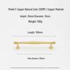 French Light Luxury Gold Brass Drawer Pull Handle