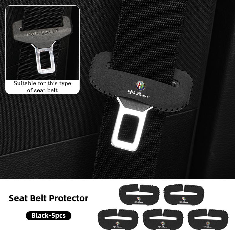 2026 Hot Sticker Car Seat Belt Clip Protector Seatbelt Buckle Plug Protective Cover For Alfa Romeo Giulietta GT 159 147 156 Mito