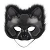 Halloween Beastman Cat-Fox Plush Mask & Gloves Cosplay Set