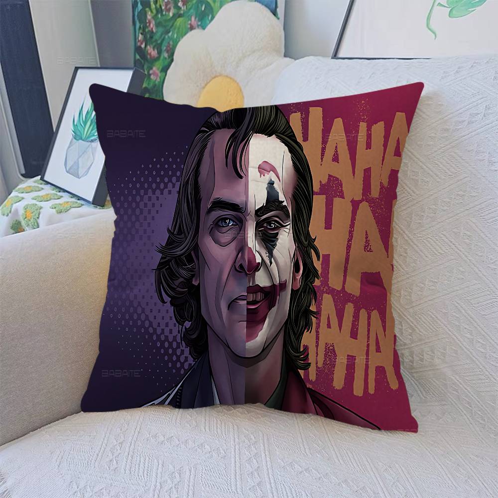 J-Joaquin P-Phoenix J-Joker Anime Decorative Room Aesthetics Pillow Case Home Decor Bedroom Sofa Bed Couch Pillow Cover 45x45