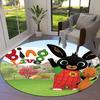 Bing Round Area Rug,Carpet Rug for Living Room Bedroom Sofa Playroom Decor,Non-slip Floor Mat