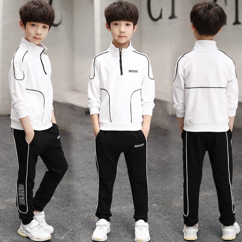 

Spring Autumn Teenager Boys Clothing Sets Child Letter Sweatshirt + Pants 2 Pieces Set Kids Tracksuit 120