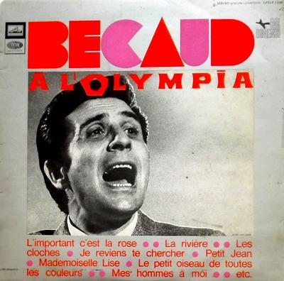 LP Record GILBERT BÉCAUD - Bécaud À L'Olympia CFELP1338 LA VOIX DE SON  France Pop Used