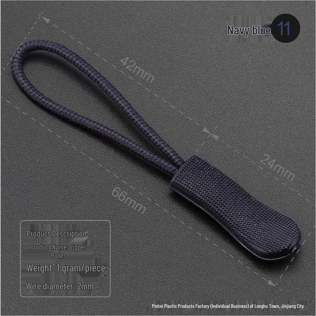 Black Caterpillar Zipper Pull: Popular Luggage Tail Rope Cord