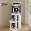 Small Apartment Cat Multi-cat Sisal Barrel with Tower Scratching Tree Climbing 3 Caves Pad Multi-tier