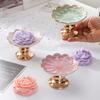 Light Luxury Candle Holder Exquisite Petal Shaped Ceramic Candle Holder For Wedding Banquet Christmas Thanksgiving Party Decor