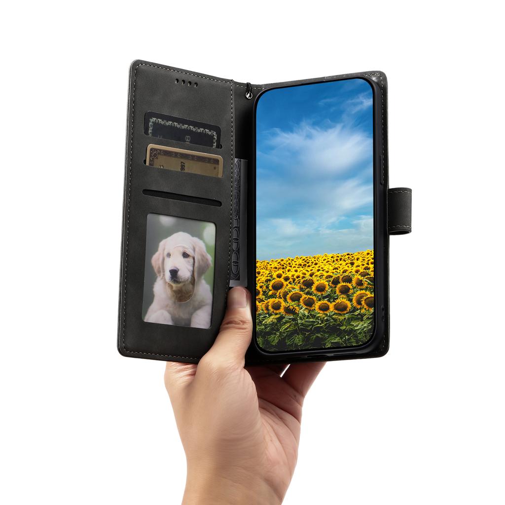 For Xiaomi 15T Pro Case Imprinted Totem Skin Feel Wallet Leather Phone Cover with Hand Strap