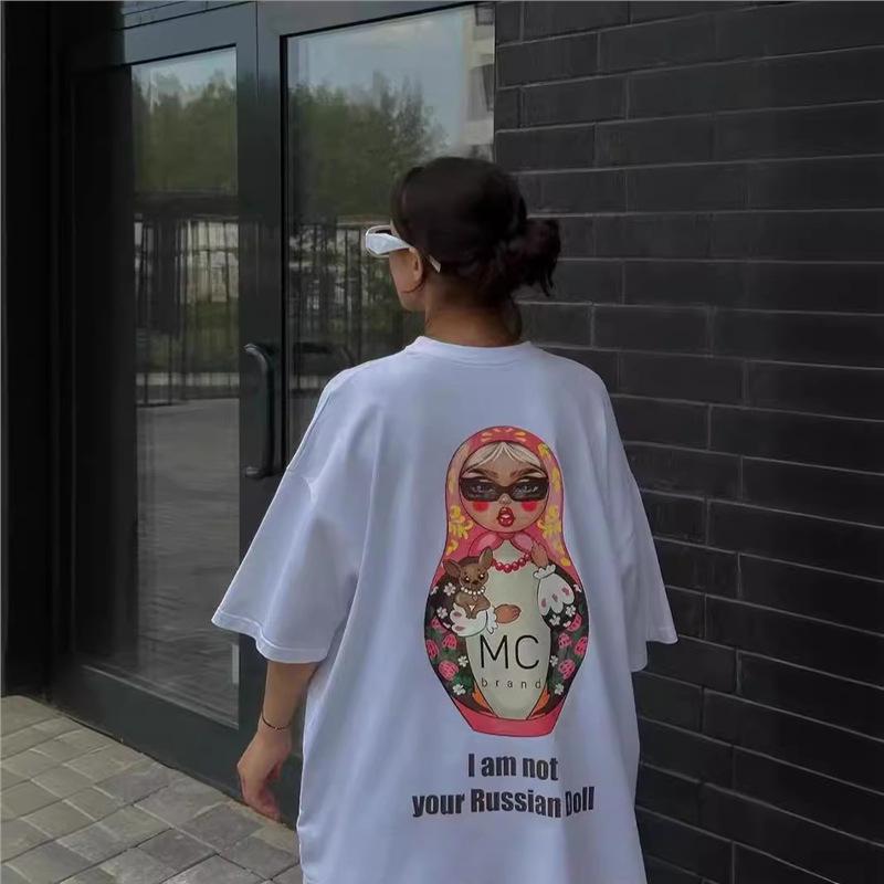 Comfortable Slimming Cotton T-Shirt: Age-Reducing, Round Neck, Short Sleeve