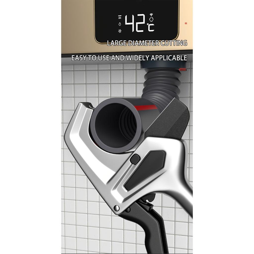 0-35mm/42mm/51mm/75mm Heavy Duty Pipe Cutter with SK5 Steel Blade, Quick Cutting Tool for PPR PVC Aluminum Plastic Water Tube and Metal Pipe Cutting