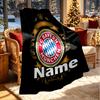 Custom Name Personalized FC Bayern Print Blanket, Home Decor, Bedroom, Sofa, Camping, Couch, Gifts for Birthday Christmas