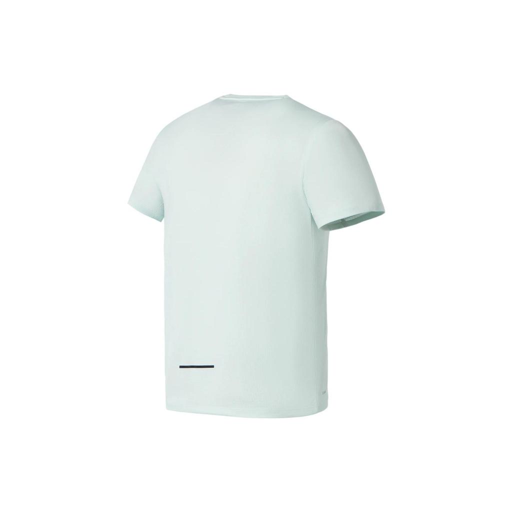 Li Ning Running Series Solid Color Quick-Dry Breathable Sports Training Short Sleeve T-Shirt Men Tops Light-Blue ATSS061-2