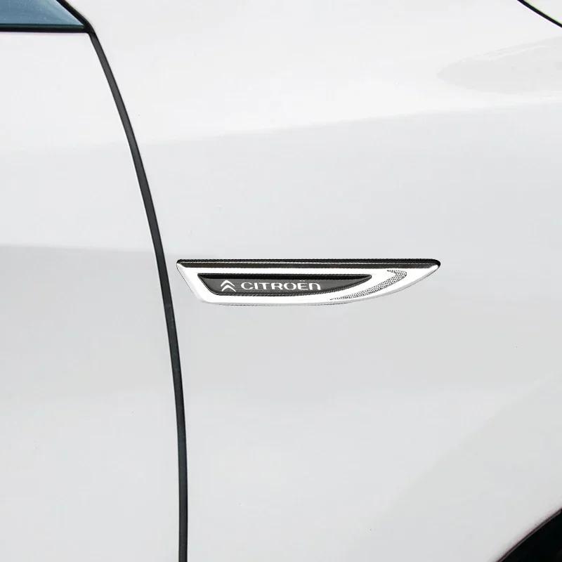 2Pcs Car Side Fender Stickers Decals for Citroen C1 C2 C3 C4 C4L C5 Cactus C-Elysee Picasso Berlingo Xsara VTS DS4 DS3 Badge