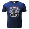 Herre T-skjorte med O-hals for tenåringer, Motard - Moto Motorsykkel Chopper Bobber Old School, sommer, svart t-skjorte, store størrelser