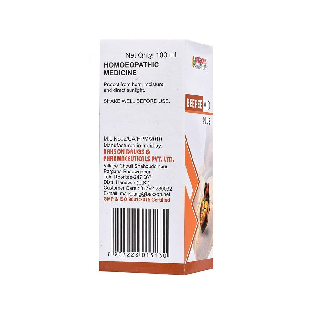 Dr. Bakshi's Bakson's Beepee Aid Plus Drops 100 ml Wellness Supplement for Daily Use