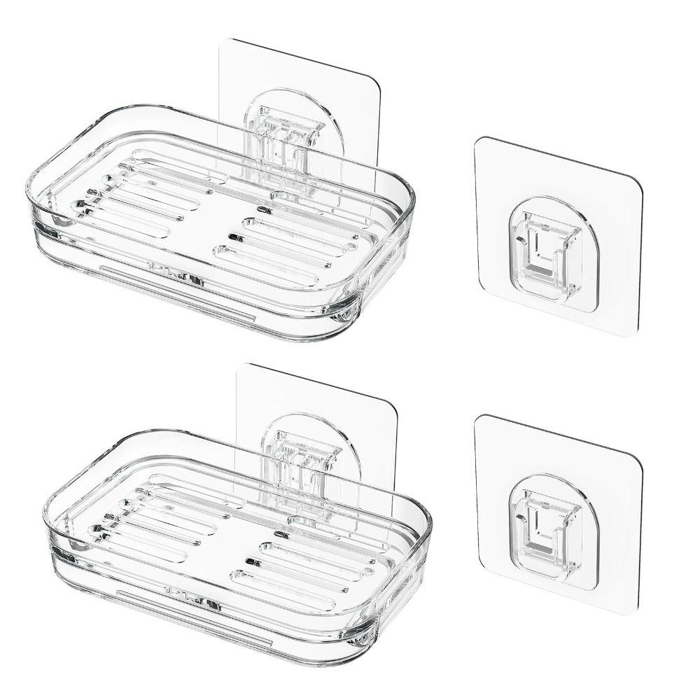 Wall Mounted Soap Dish Self Draining Soap Saver NEW Bathroom Organizer  Bathroom Supplies