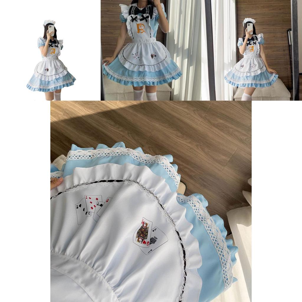 Costume da Cosplay da Cameriera di Alice nel Paese delle Meraviglie Serie Carte da Gioco