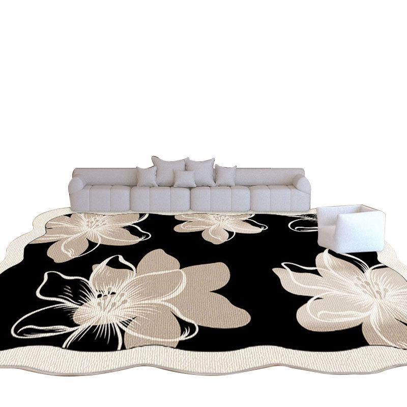 Nordic Velvet Non-Slip Living Room Carpet - Simple, Luxurious Floor Mat for Sofa, Office & Bedroom