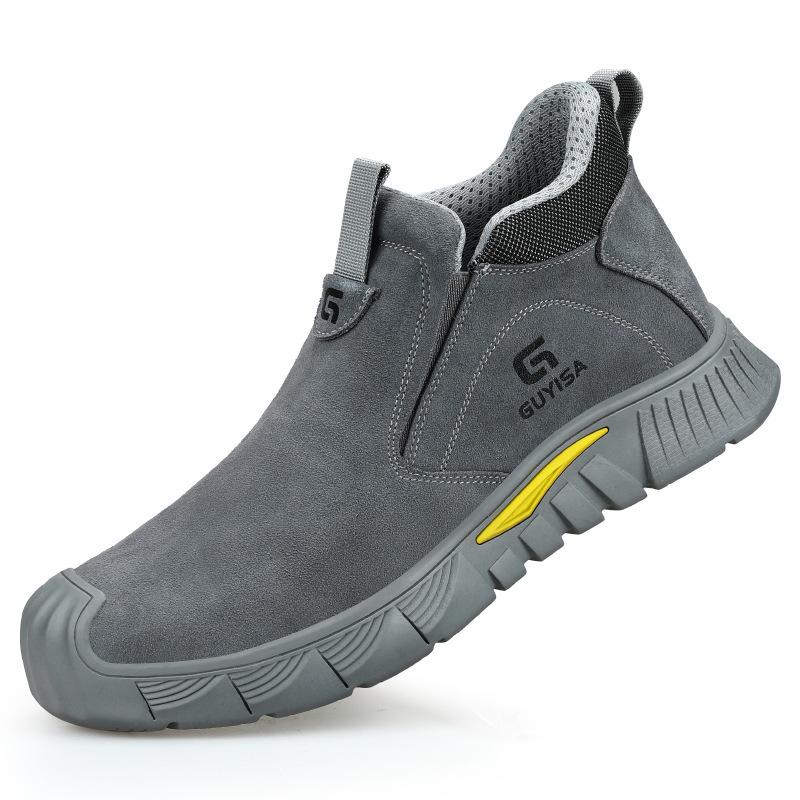 Breathable Men’s Fireproof, Anti-Smash, Anti-Puncture Safety Shoes - Comfortable, Wear-Resistant, Non-Slip Work Shoes for Welders
