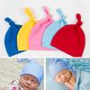 1Pc Baby Girls Soft Kids Gifts Fashion Newborn Headwear Handmade Cotton Clothing Decoration Caps Skin-friendly Knot Infant Hats
